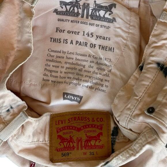 Levi's Shorts Men Size 31 Tie Dye Hippy Summer Festival Concert Travel Packable - Picture 7 of 8